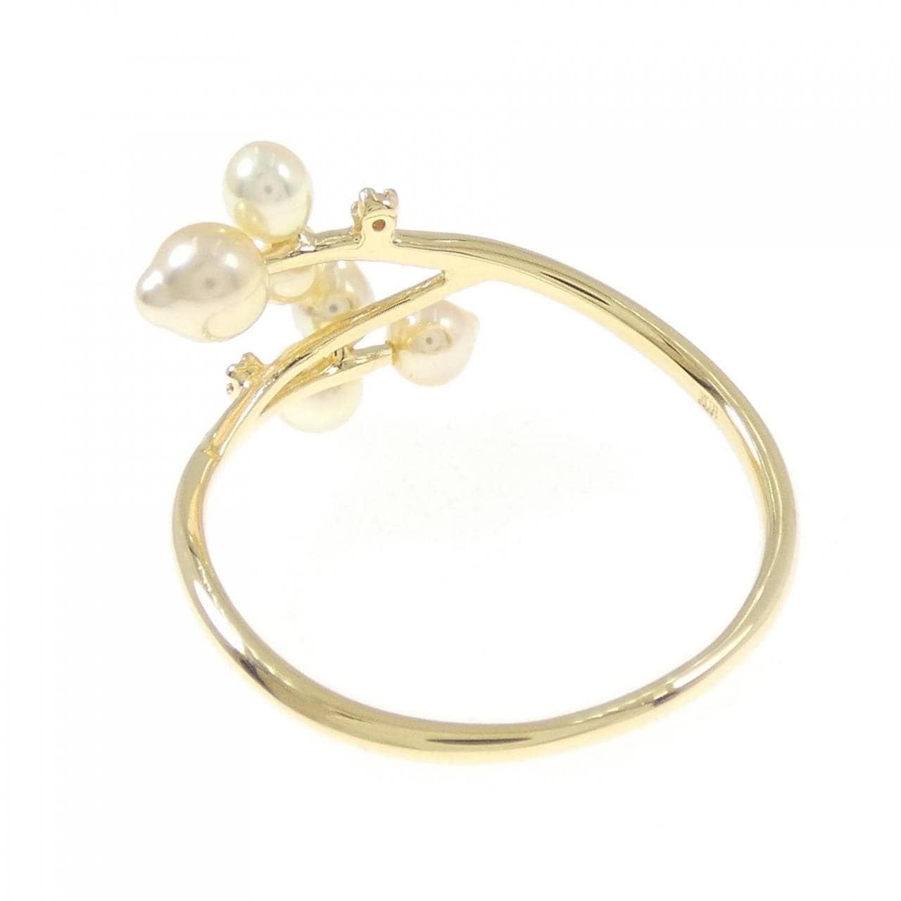 K18YG 白蝶パール リング