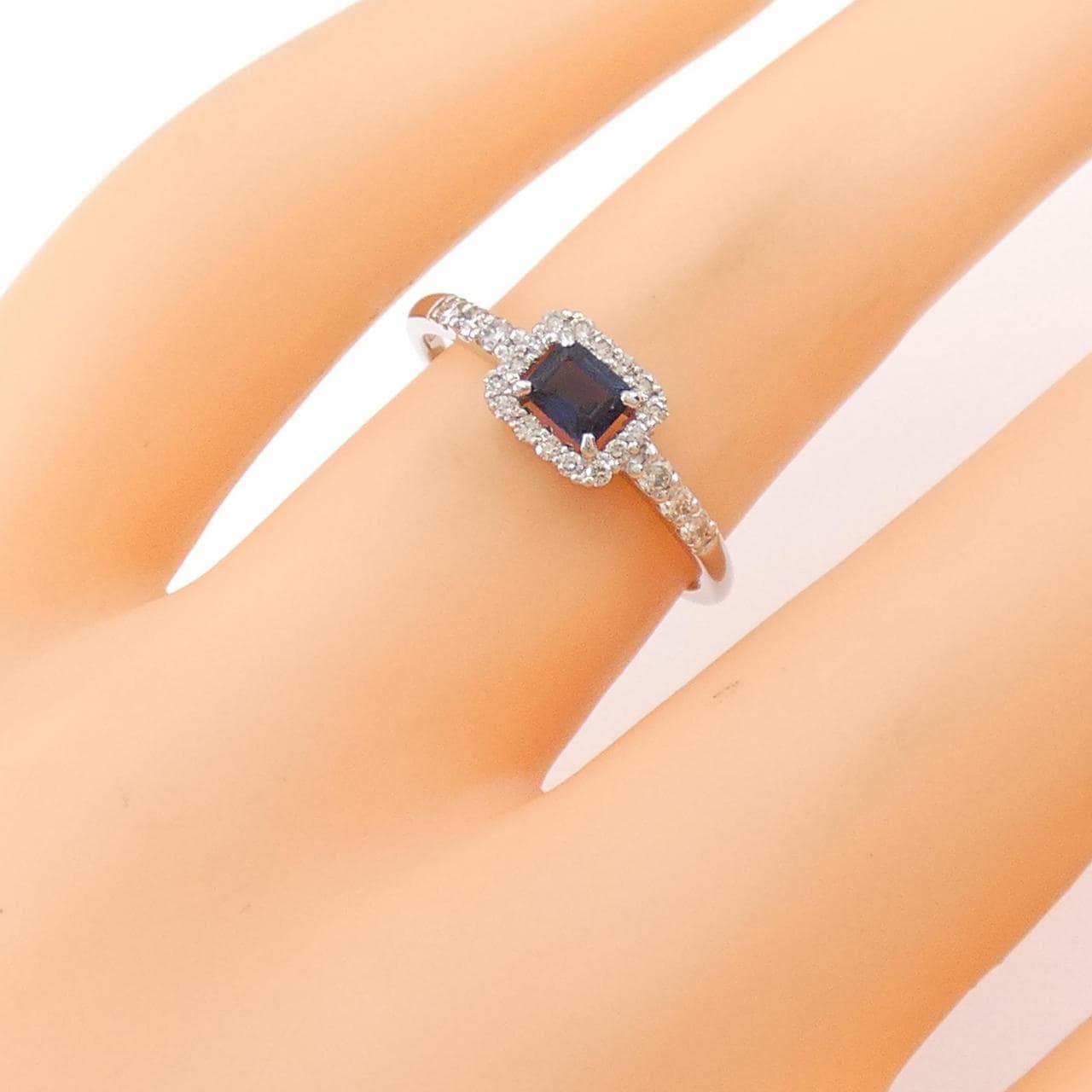 【新品】PT サファイヤ リング 0.26CT