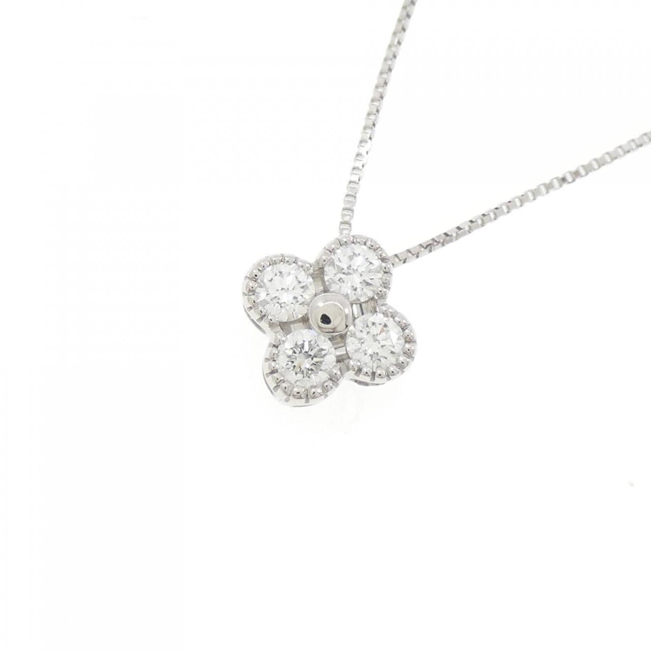 [BRAND NEW] PT Flower Diamond Necklace 0.250CT