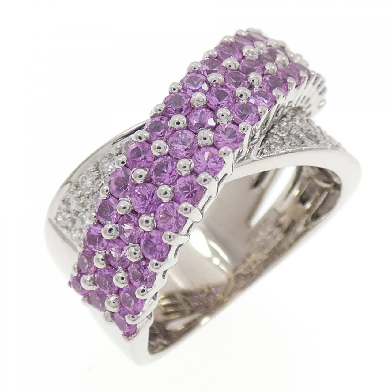 K18WG サファイヤ リング 1.65CT