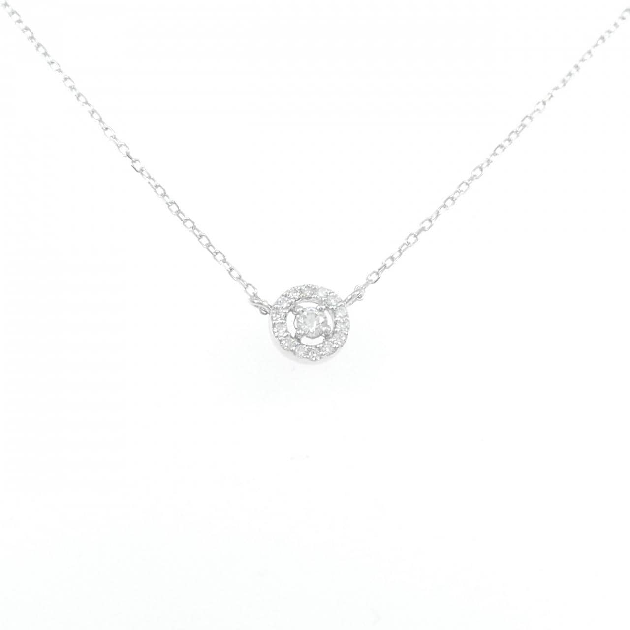 K18WG ダイヤモンド ネックレス 0.13CT