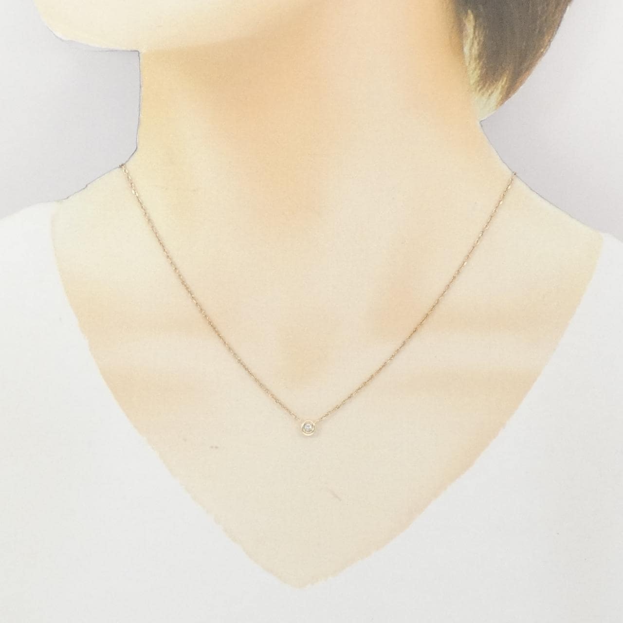 アガット ダイヤモンド ネックレス 0.05CT