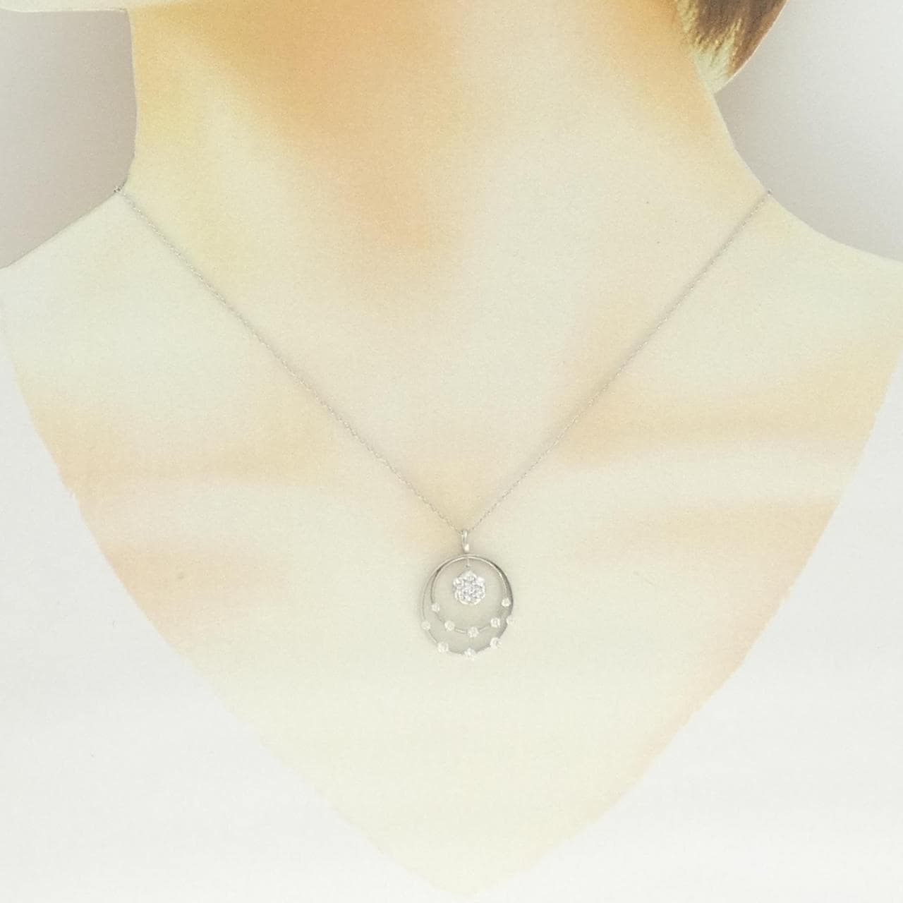 K18WG ダイヤモンド ネックレス 0.40CT