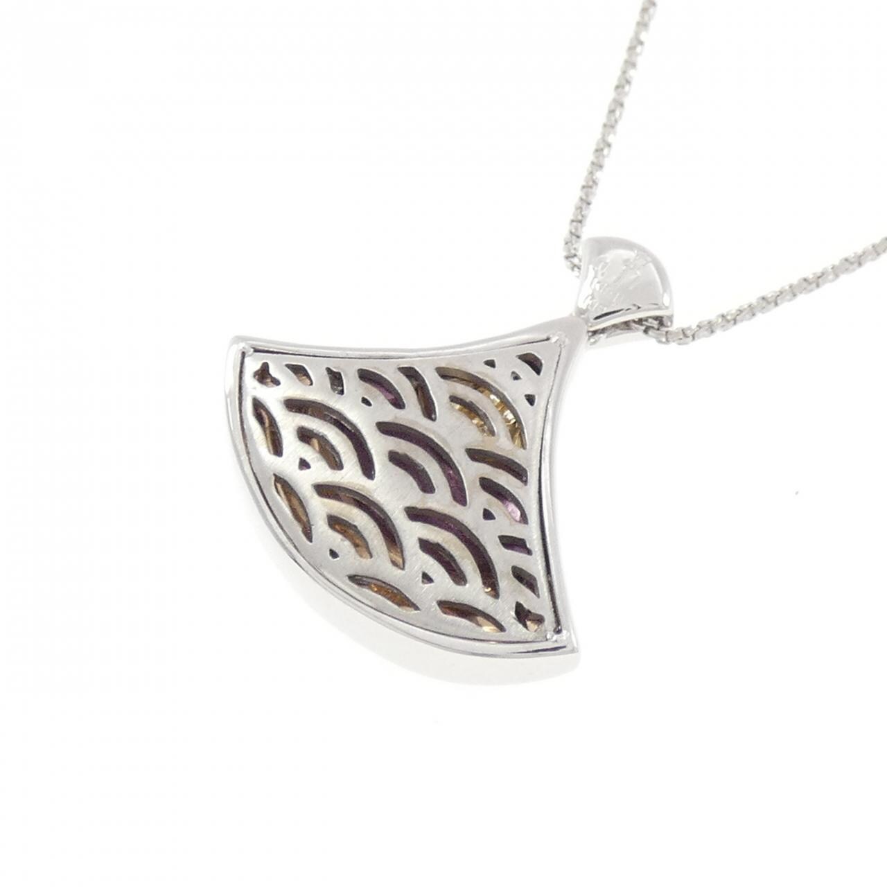 K18フォーカラー ダイヤモンド ネックレス 0.11CT