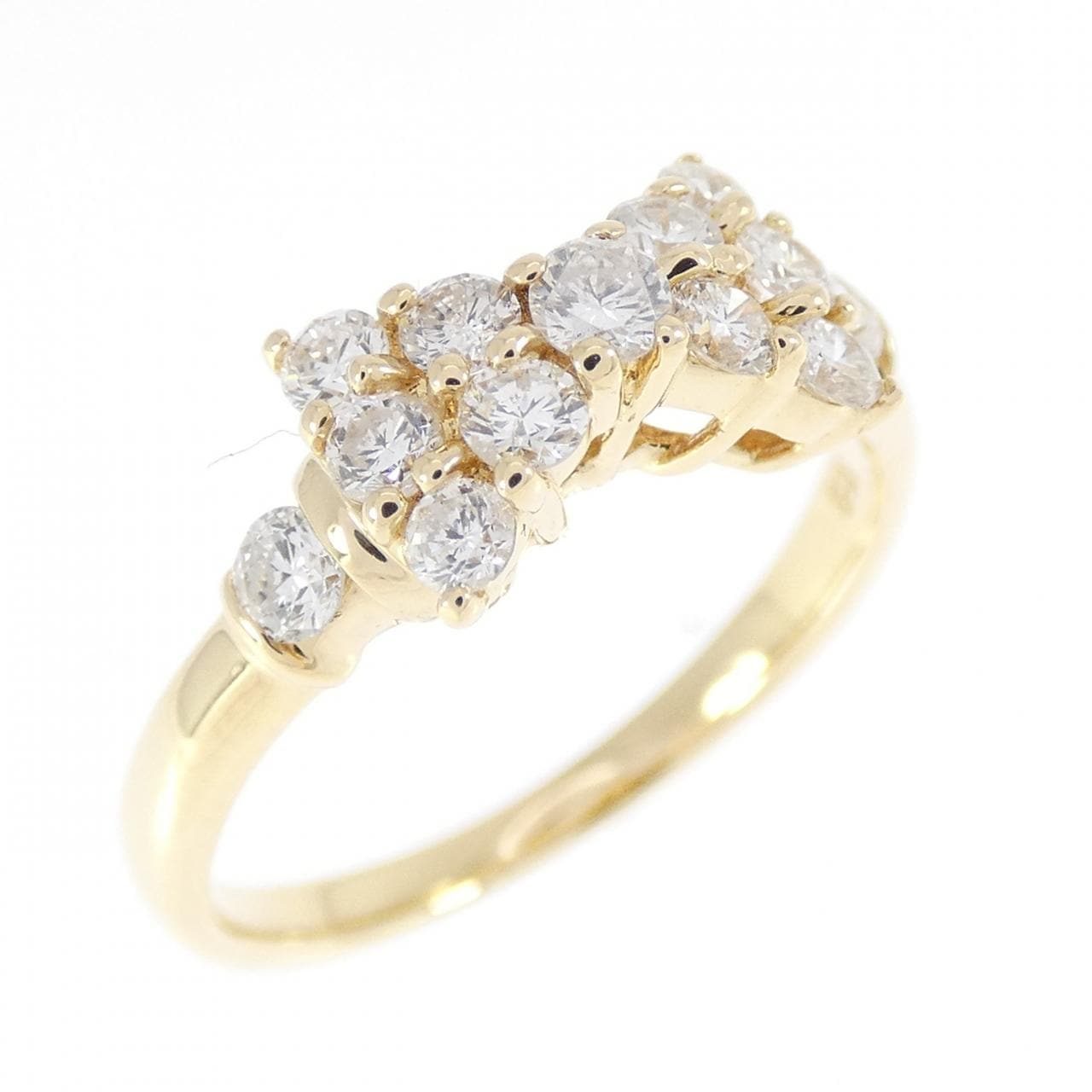 K18YG リボン ダイヤモンド リング 0.54CT