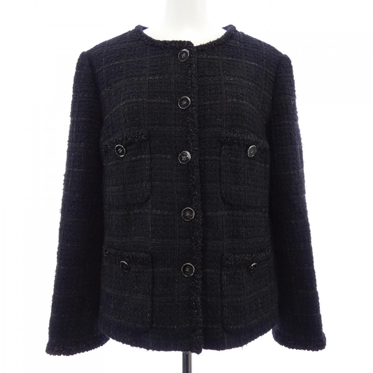 シャネル CHANEL LOOK56 P80445V72486 25B ノーカラージャケット