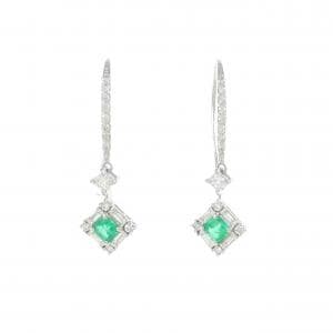 [BRAND NEW] PT emerald earrings 0.22CT