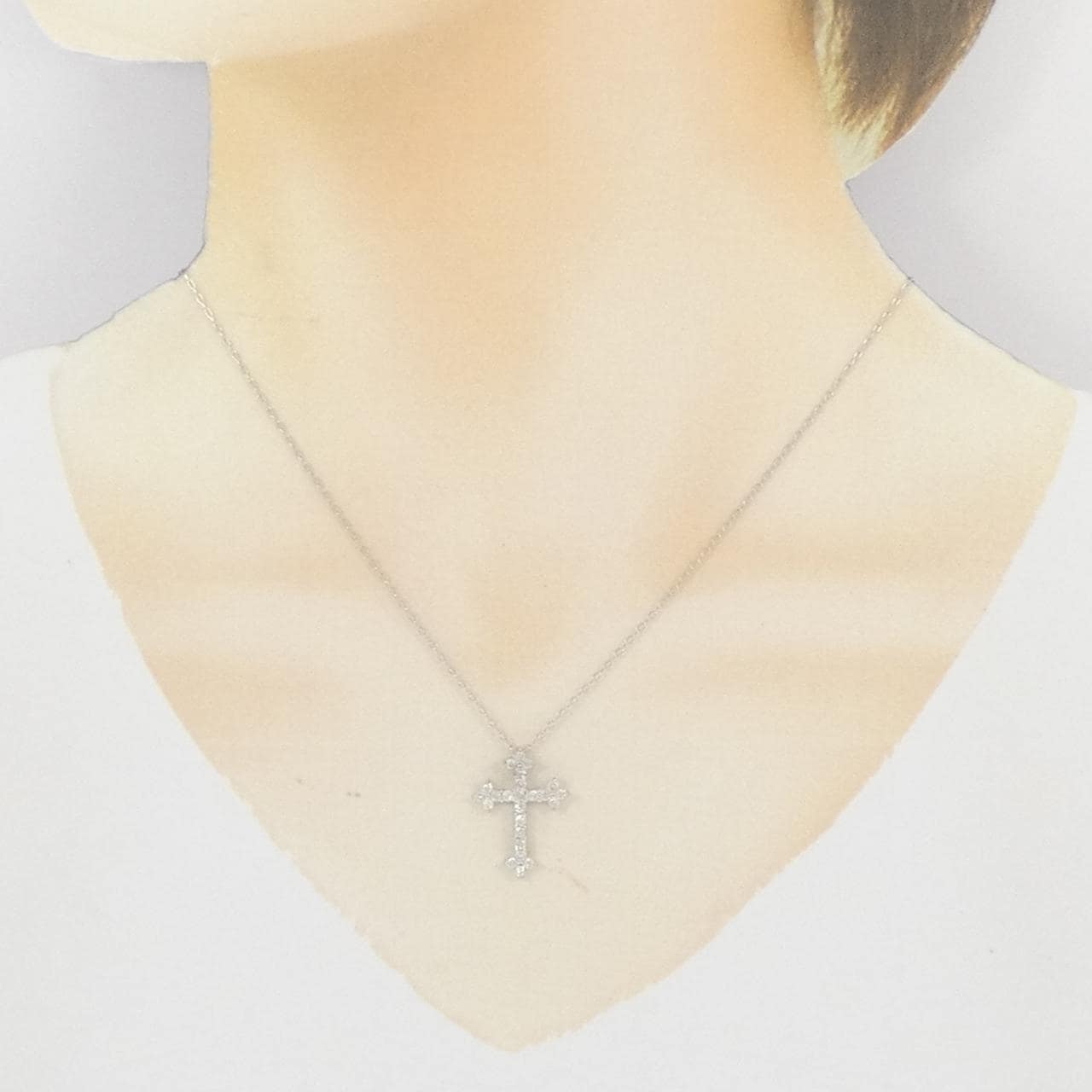 PT900/PT850 クロス ダイヤモンド ネックレス 0.50CT