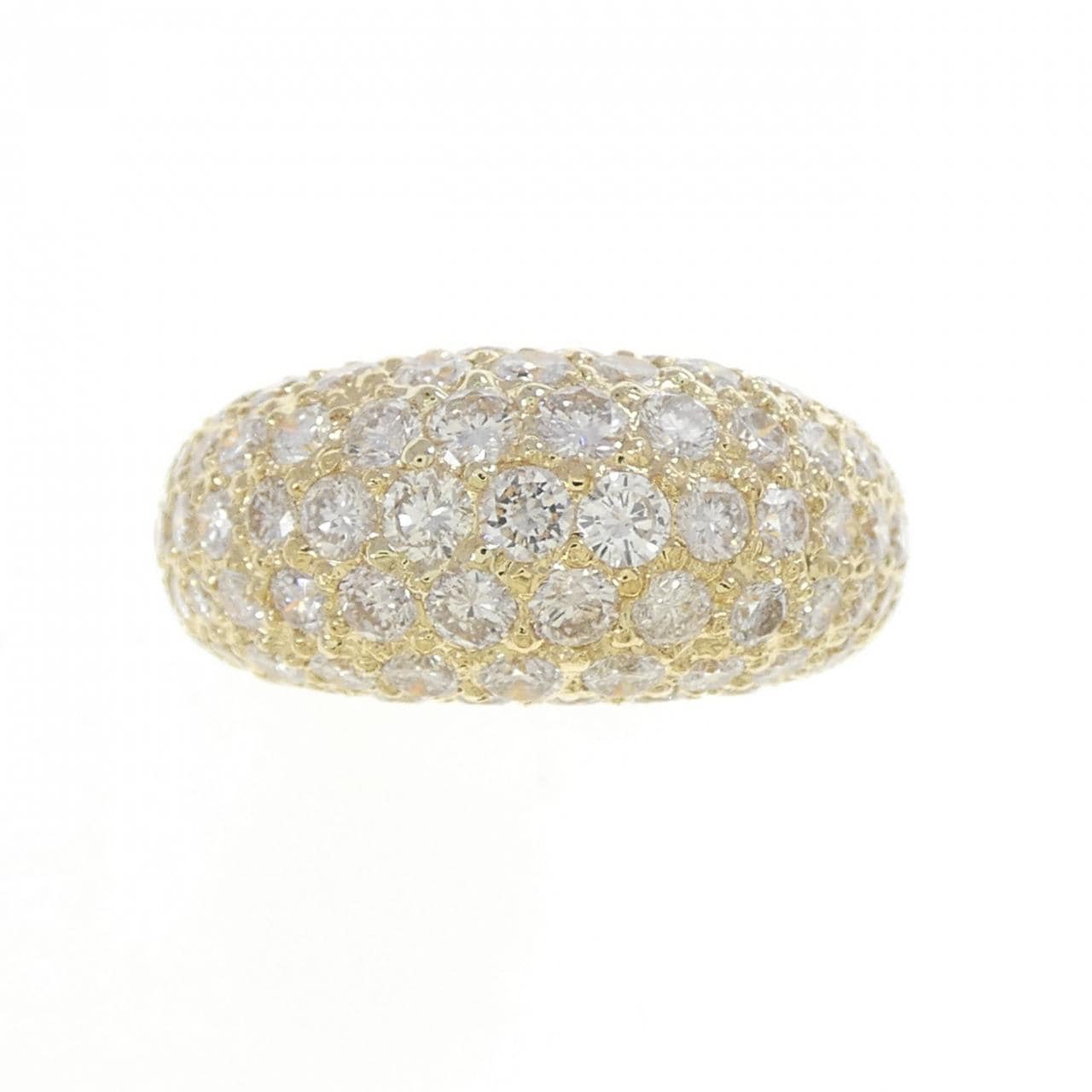 750YG パヴェ ダイヤモンド リング 3.00CT