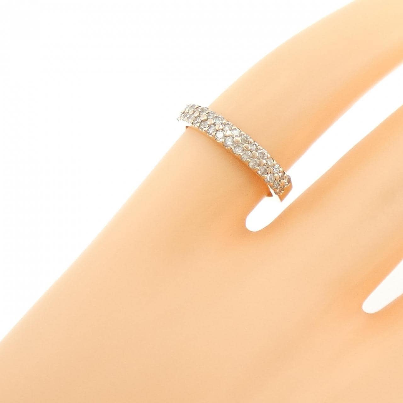 K10PG ダイヤモンド ピンキーリング 0.32CT