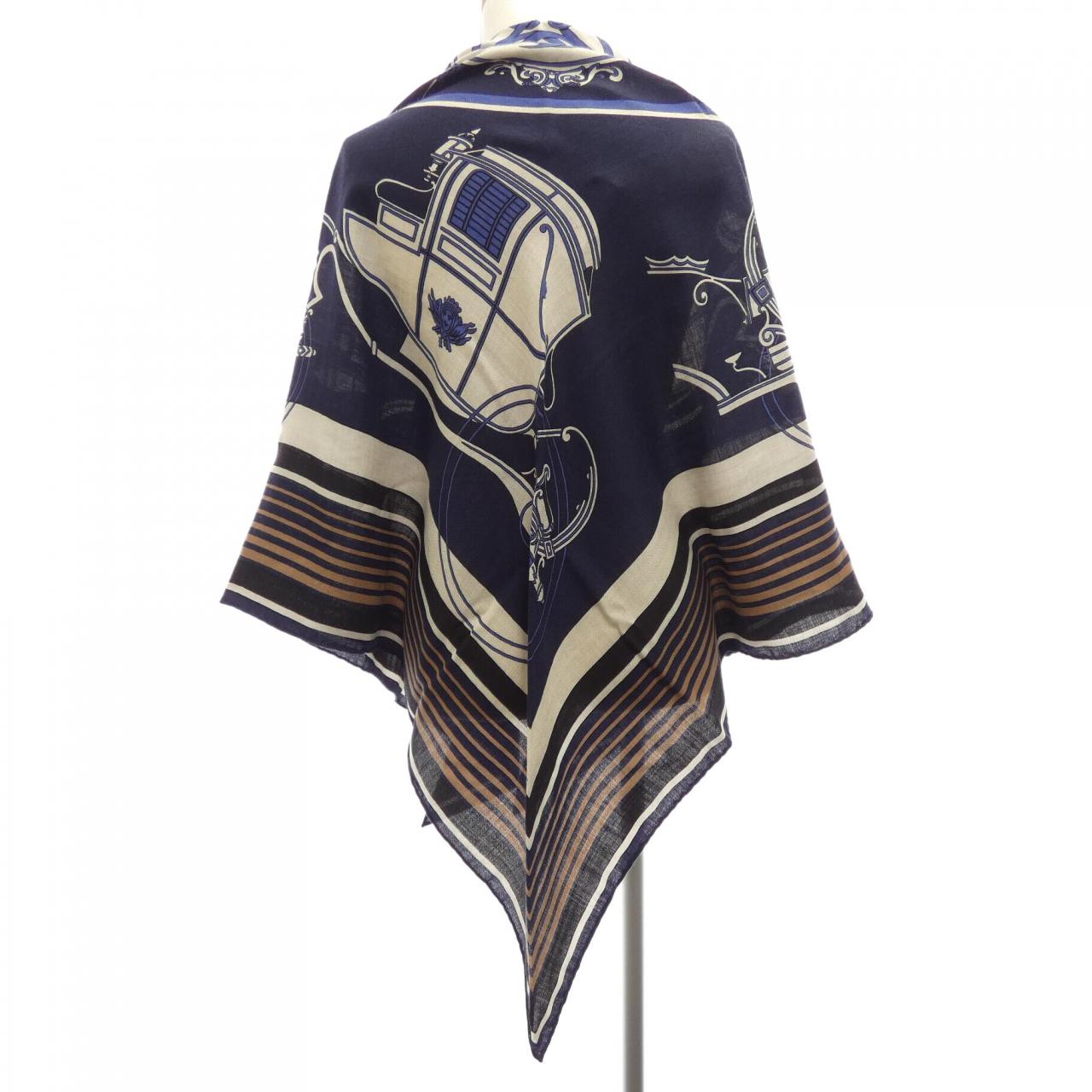 エルメス HERMES EX-LIBRIS H363791S トライアングルジェアン ショール