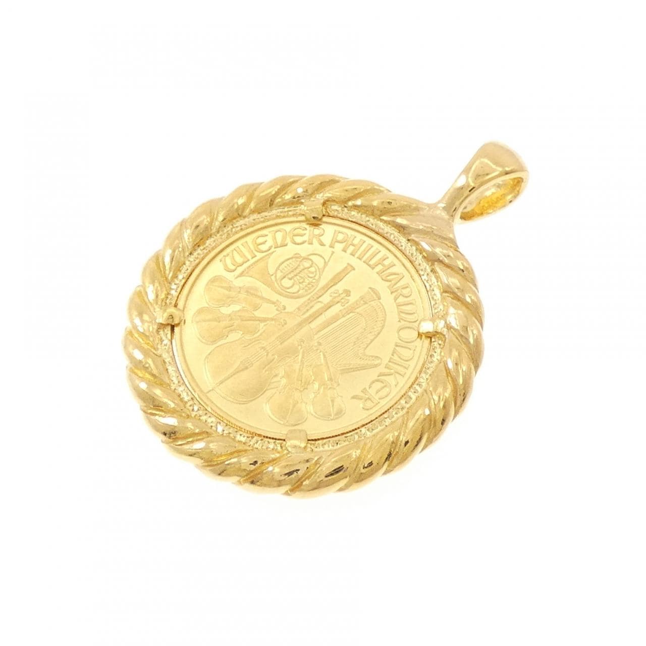 K24YG(枠) コイン ペンダント