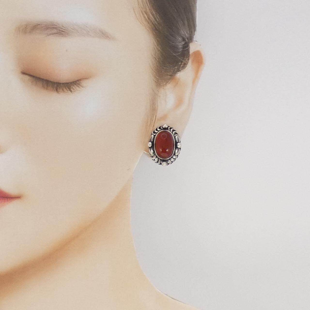 ジョージ ジェンセン 琥珀 イヤリング