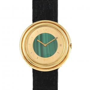 ブシュロン ラウンドケース マラカイト YG YG 手巻