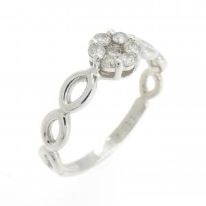 PT900 フラワー ダイヤモンド リング 0.20CT
