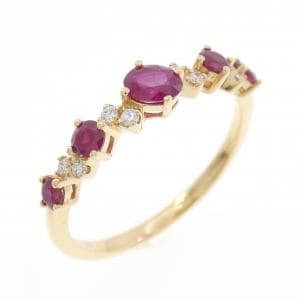 750YG ルビー リング 0.47CT