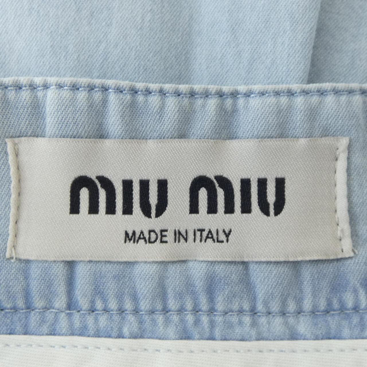 ミュウミュウ MIU MIU MIU MIU ロゴラベル GWD328 S000 14UT スカート