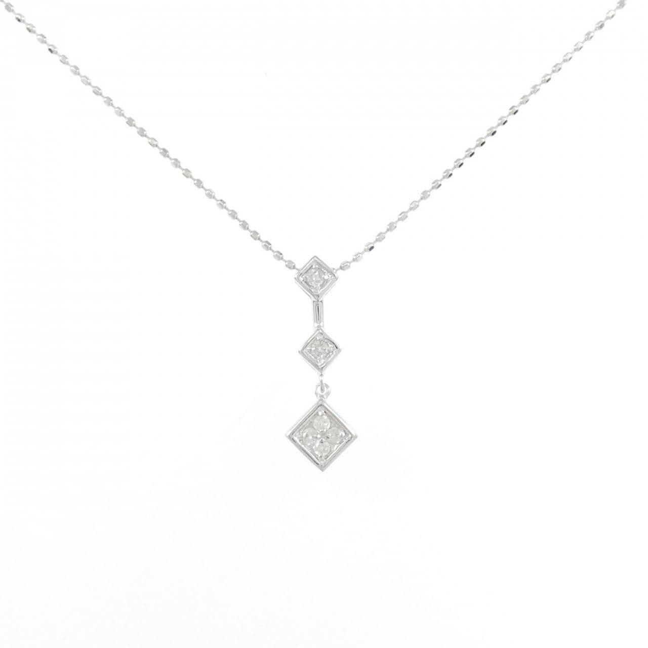 K10WG ダイヤモンド ネックレス 0.08CT