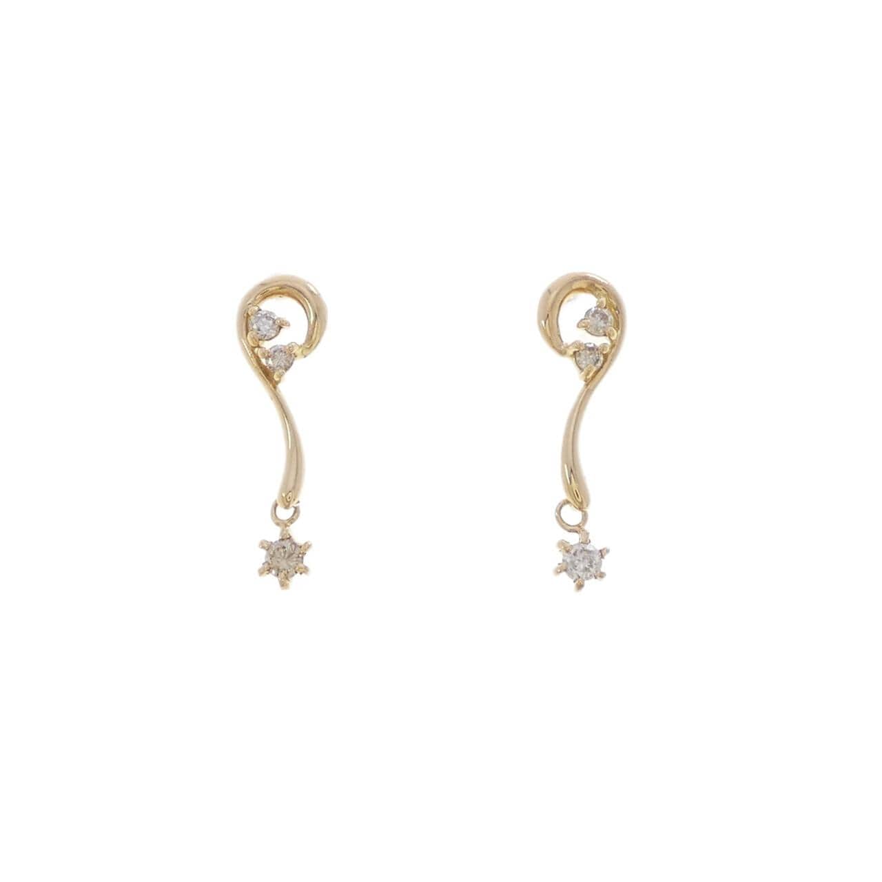 K18YG ダイヤモンド ピアス 0.15CT