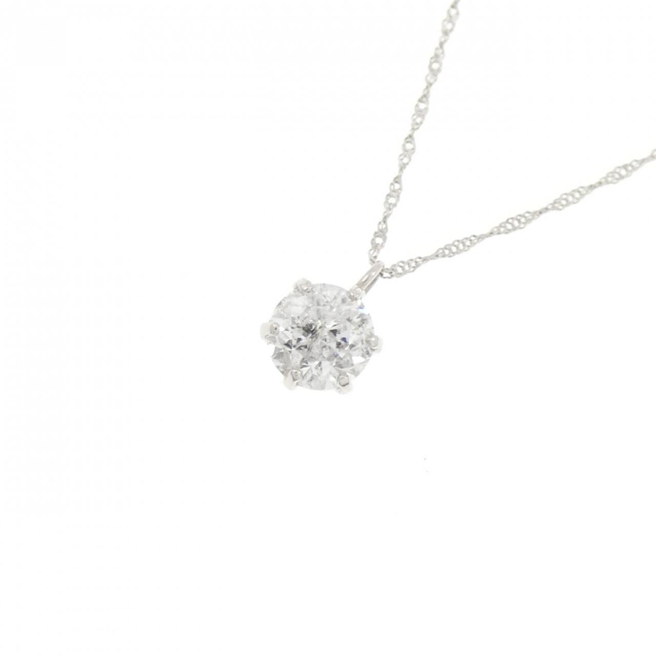 PT1000/PT850 ソリティア ダイヤモンド ネックレス 0.5CT