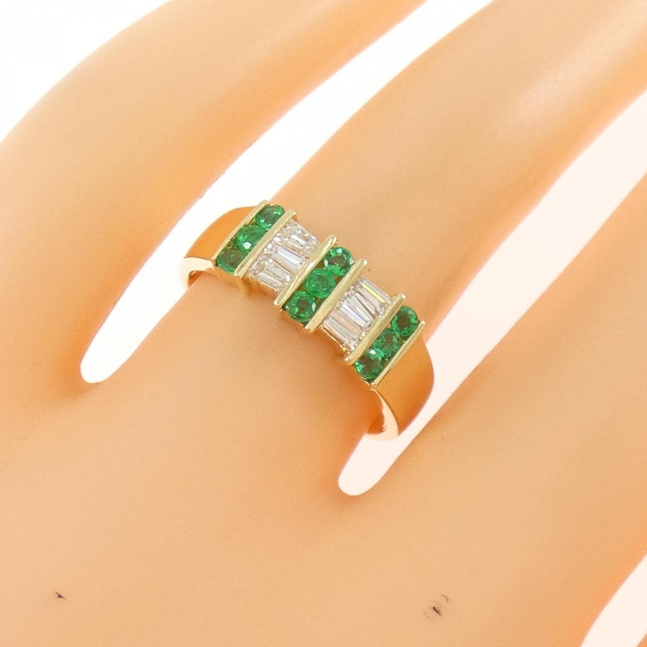 K18YG エメラルド リング 0.24CT