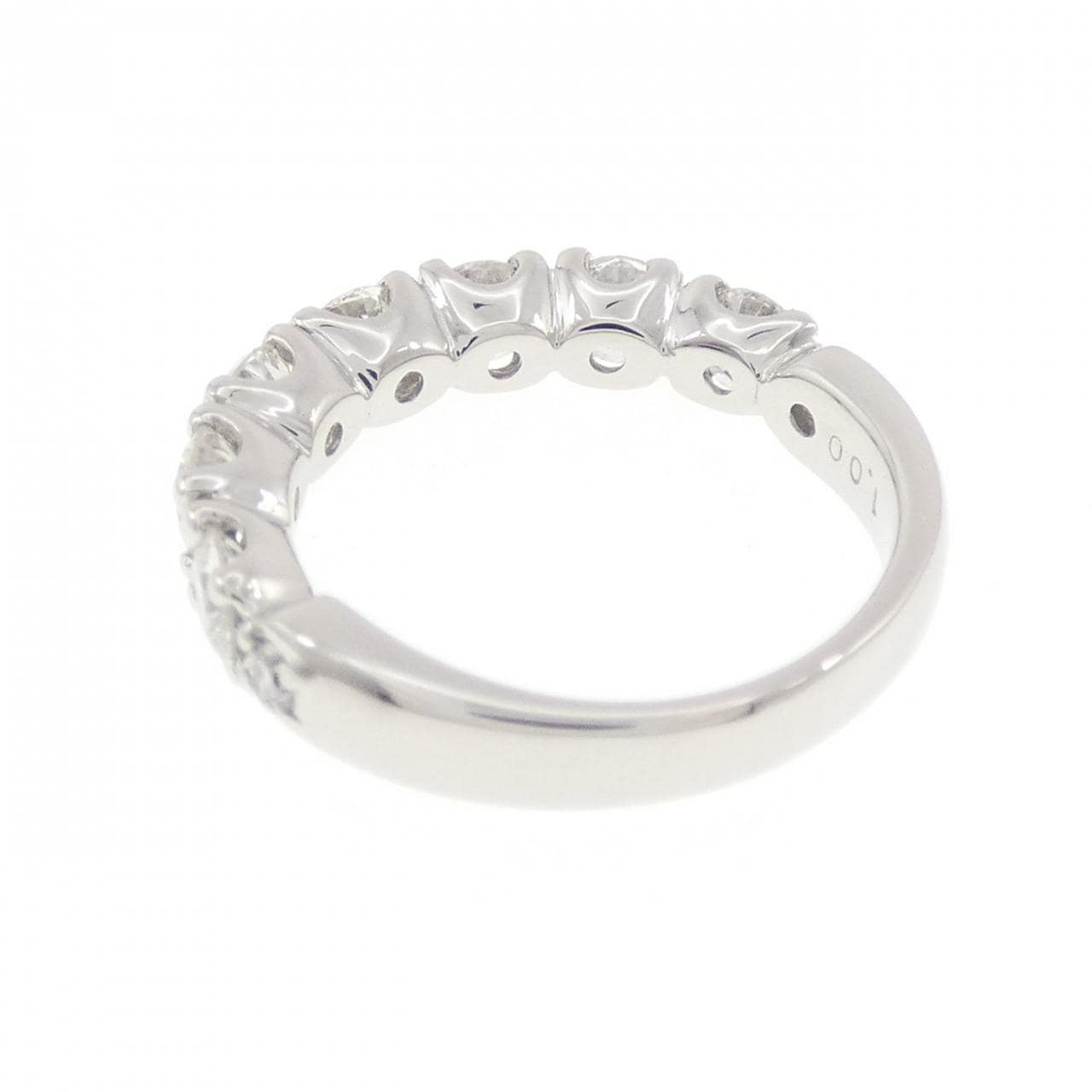 PT900 ハーフエタニティ ダイヤモンド ピンキーリング 1.00CT