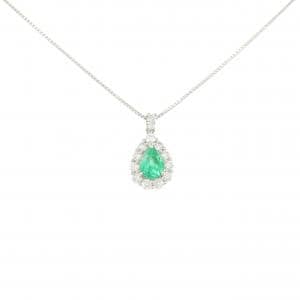 PT900/PT850 エメラルド ネックレス 0.65CT
