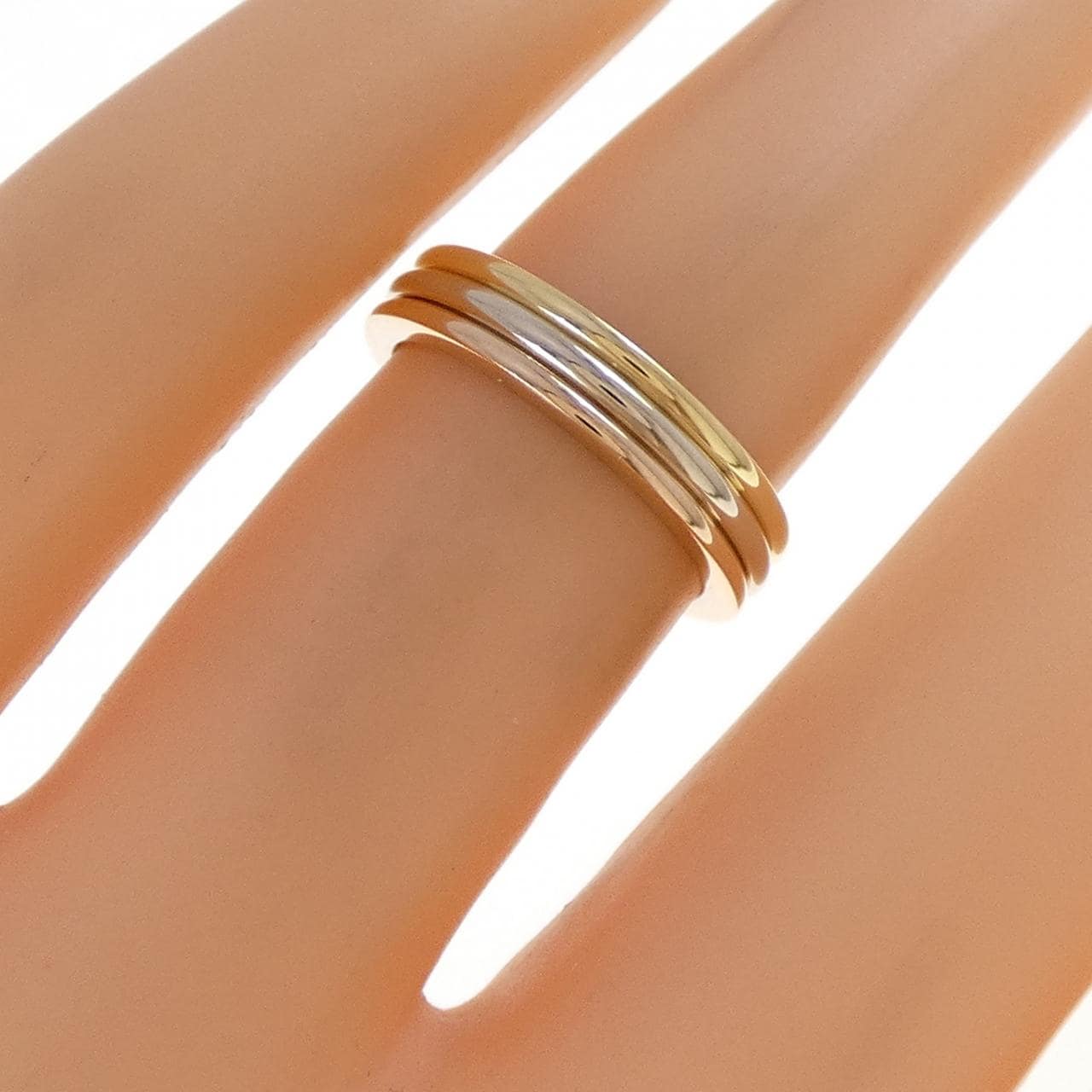 カルティエ スリーゴールドウェディング リング