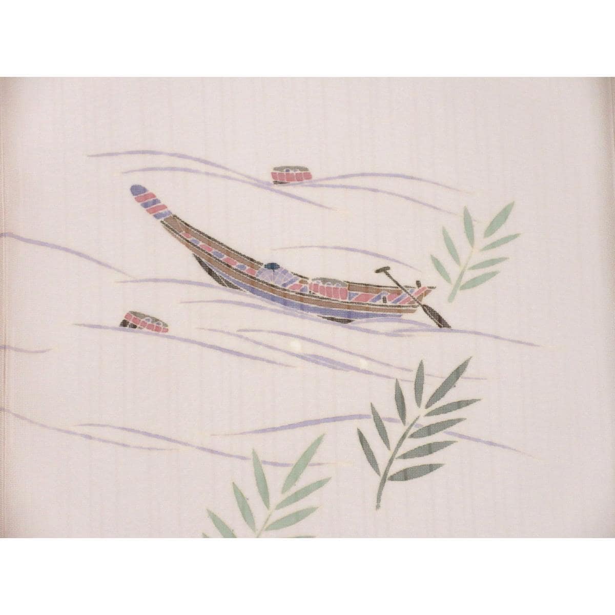 単衣　【本加賀友禅】紋紗織訪問着　魚津誠