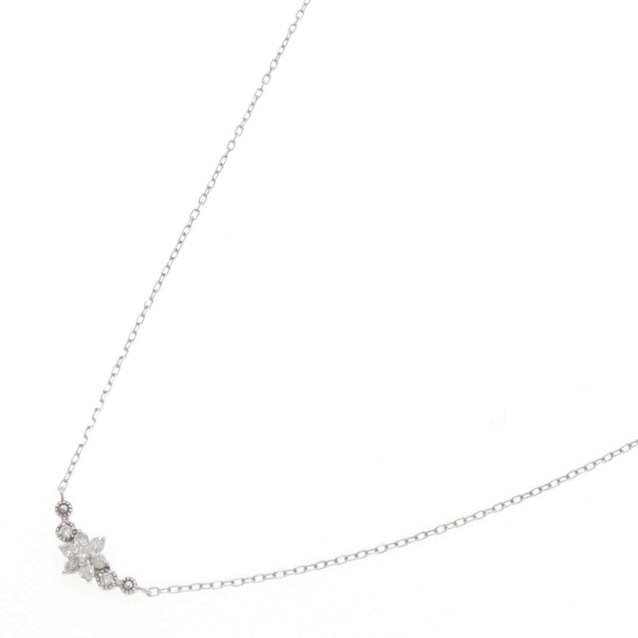 K10WG ダイヤモンド ネックレス 0.10CT