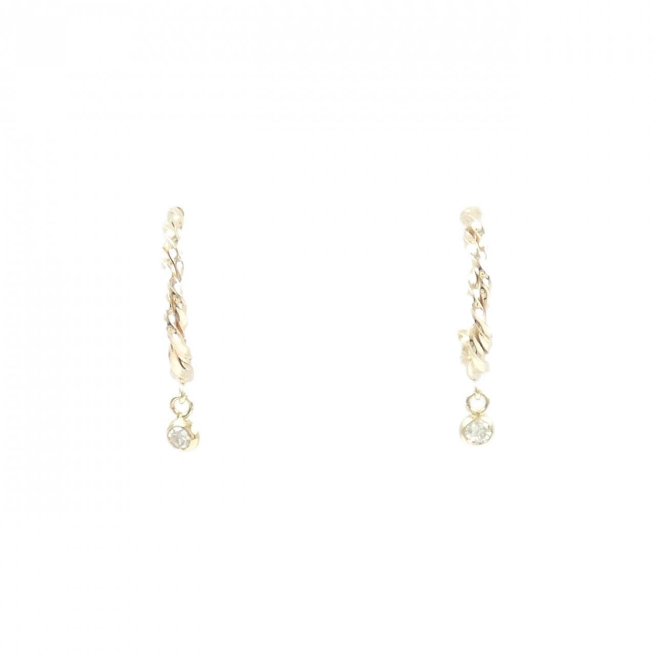 K10YG ダイヤモンド ピアス 0.06CT