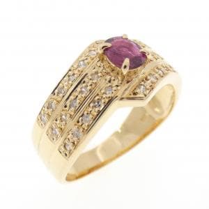 K18YG ルビー リング 0.26CT