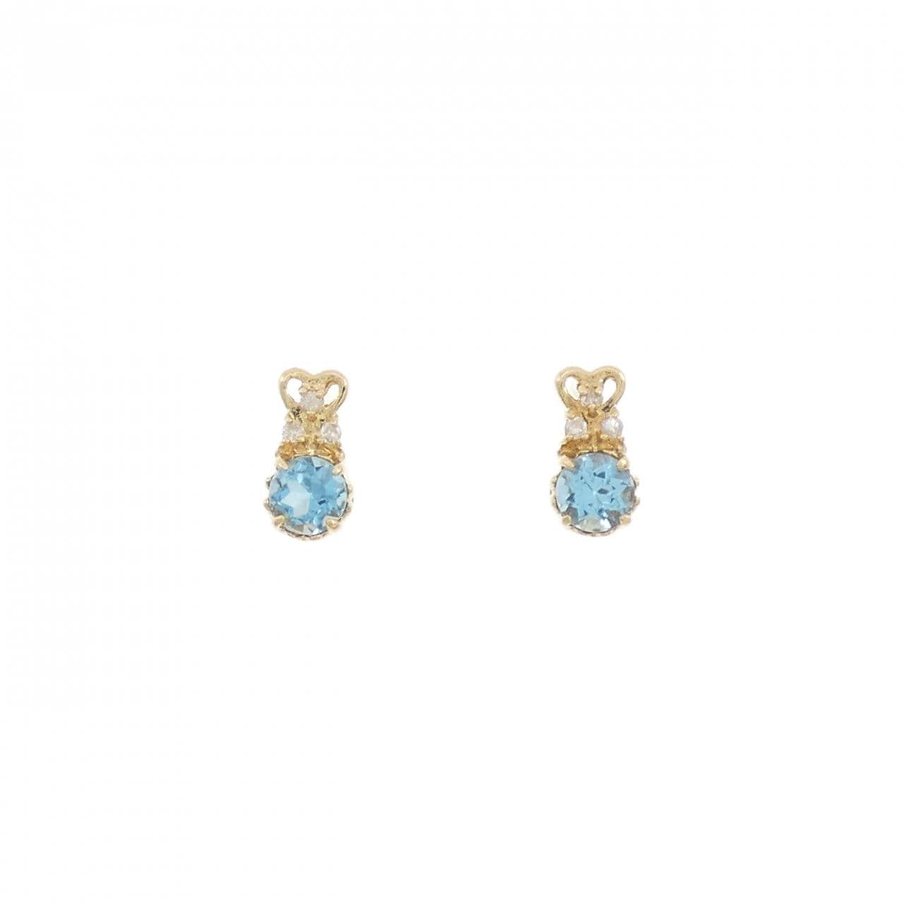 K18YG ブルートパーズ ピアス