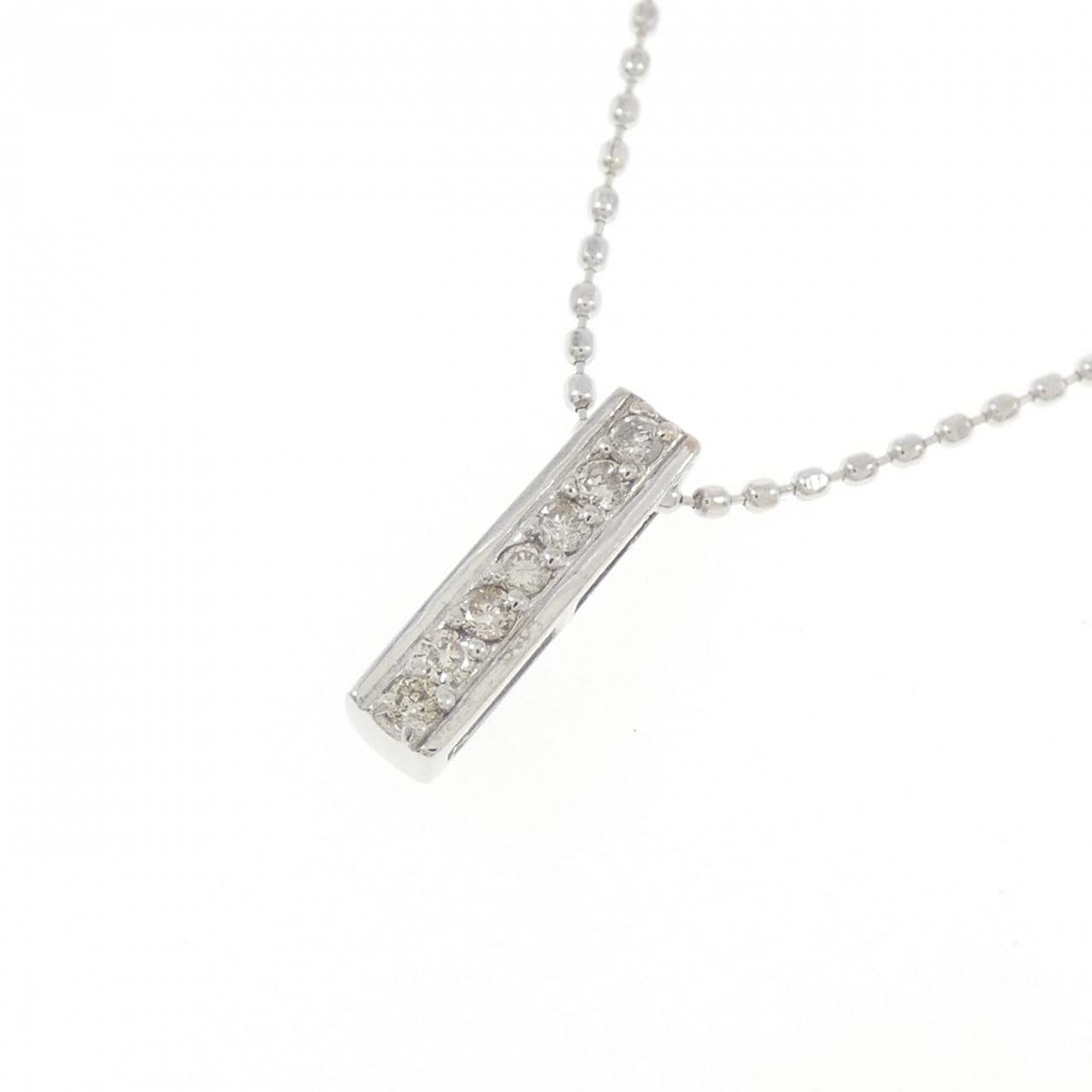 K18WG ルビー ネックレス 0.05CT