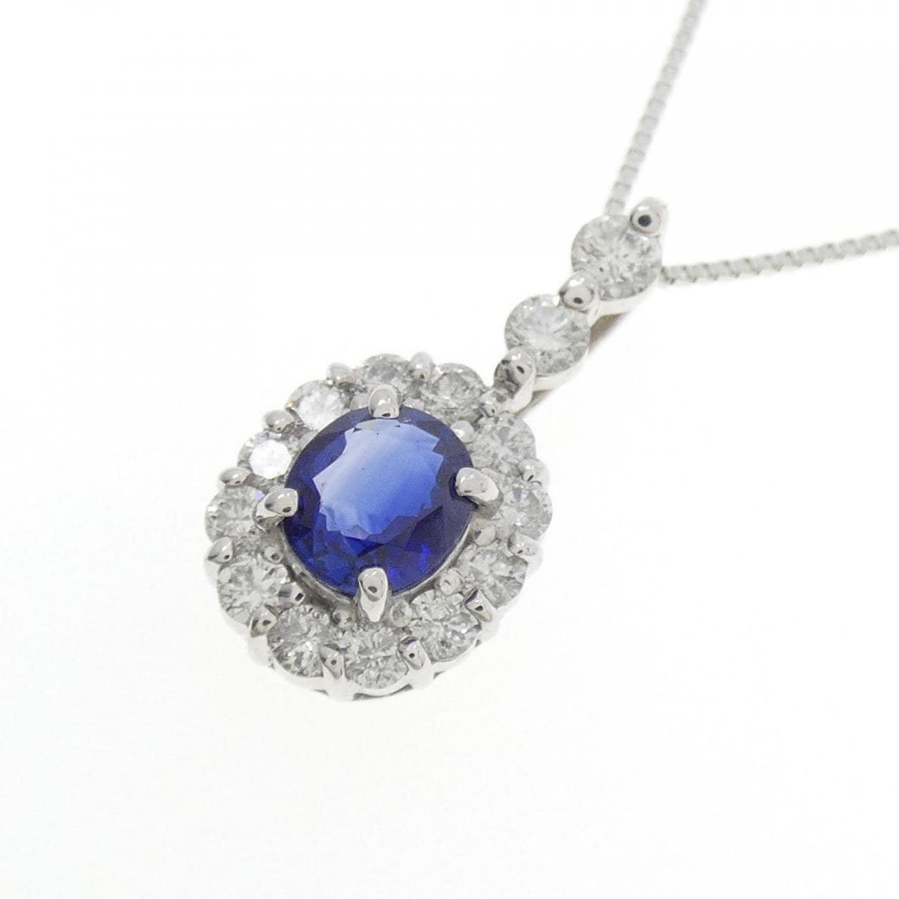 K18WG サファイヤ ネックレス 0.59CT