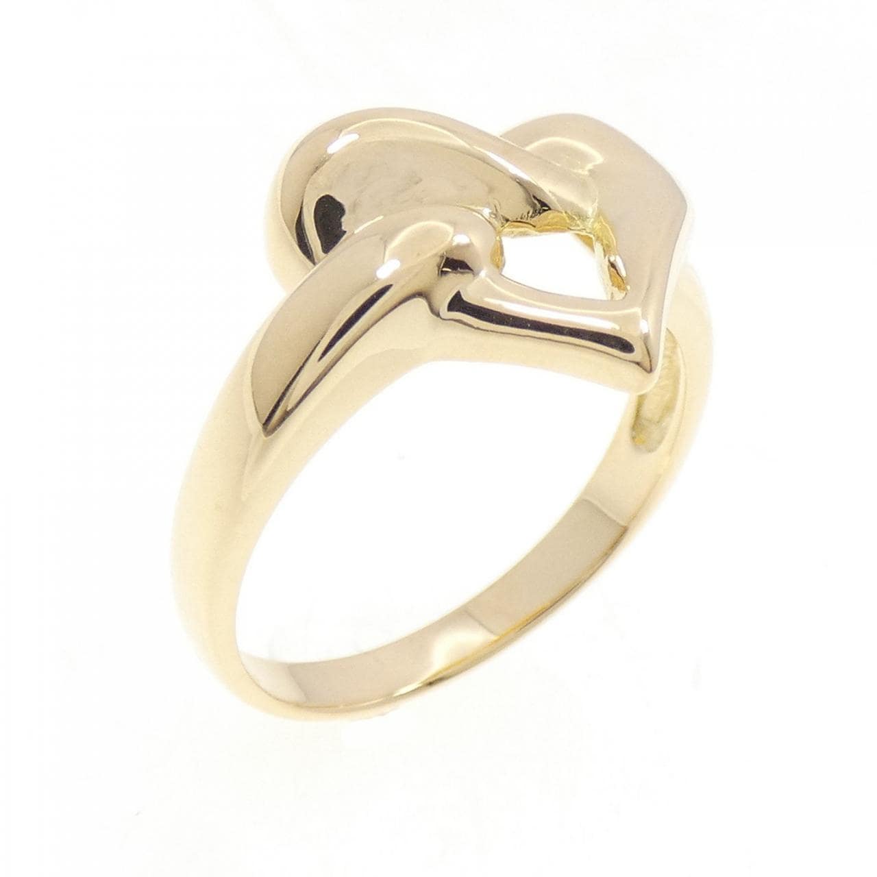 K18YG ハート リング