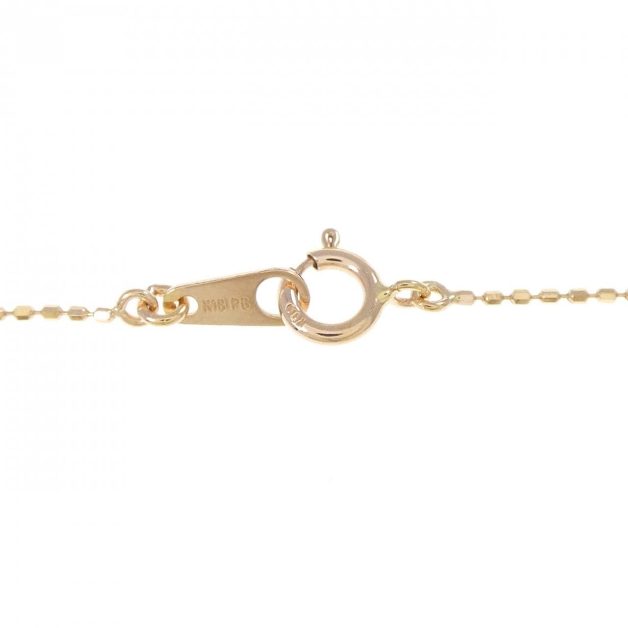 K18PG クロス ダイヤモンド ネックレス 0.30CT