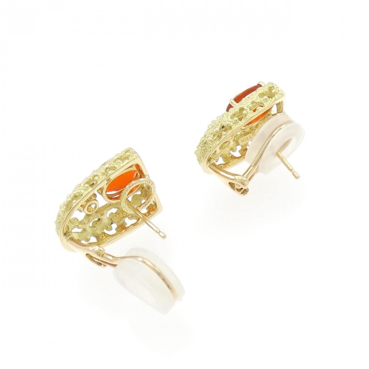 K18YG オパール ピアス 2.60CT