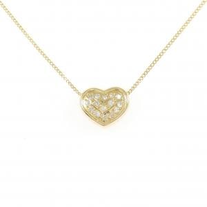 K18YG ハート ダイヤモンド ネックレス 0.10CT