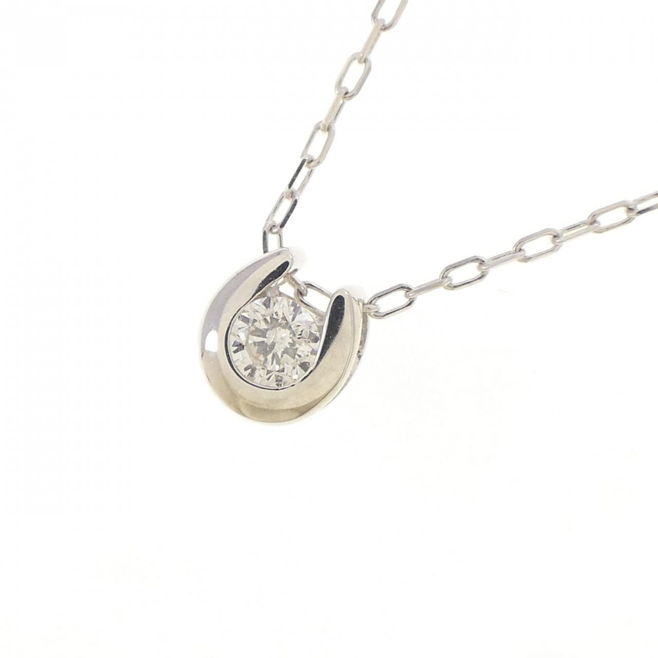 K18WG ダイヤモンド ネックレス 0.07CT