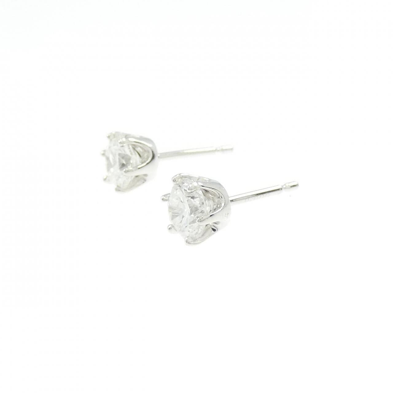 PT900 ソリティア ダイヤモンド ピアス 1.267CT