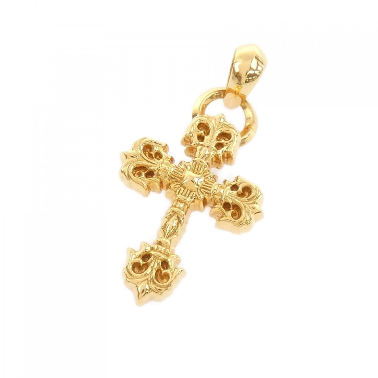 クロムハーツ CHROME HEARTS FILIGREE CROSS XSM GLD W/ATTACHED BALE 206015025GLDXXX208 ペンダント