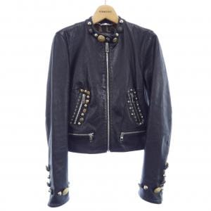 Leather rider jacket