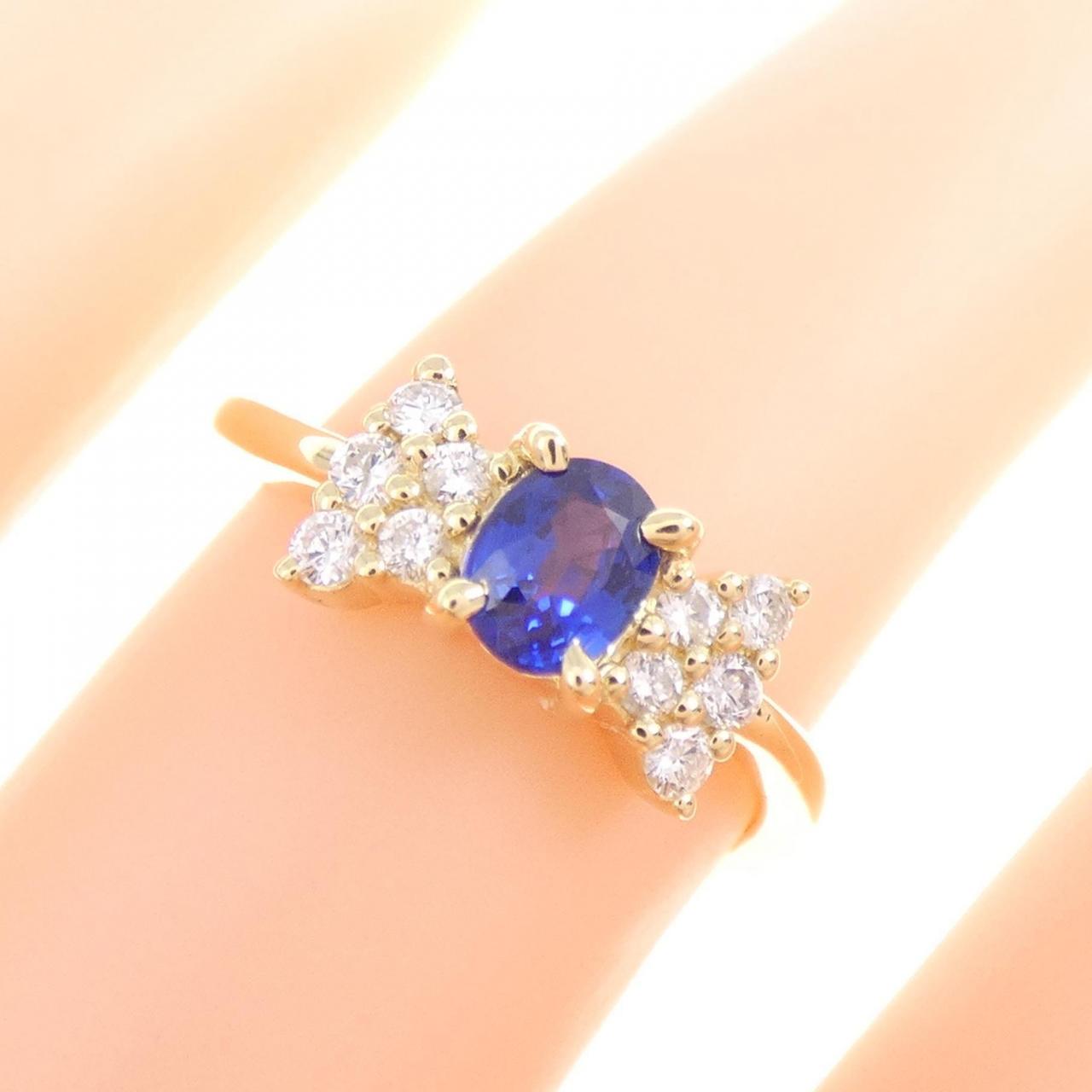 コメ兵｜K18YG リボン サファイヤ リング 0.35CT｜ジュエリー｜リング