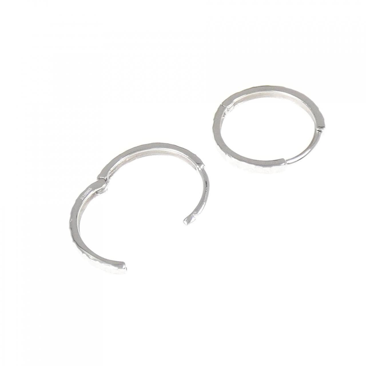 K18WG フープ ピアス