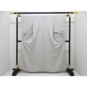 【未使用品】色無地　小倉淳史　丸に九枚笹　裄丈Ｓ寸