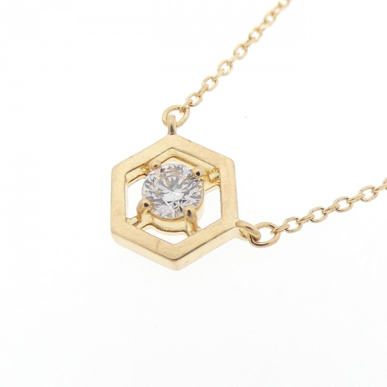 K18YG ダイヤモンド ネックレス 0.08CT