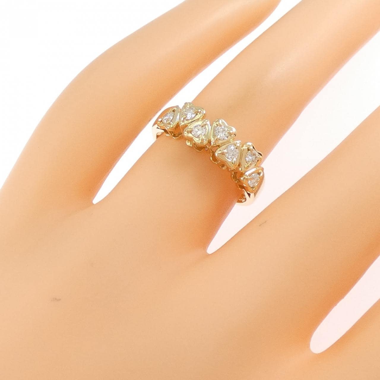 K18YG ハート ダイヤモンド リング 0.24CT