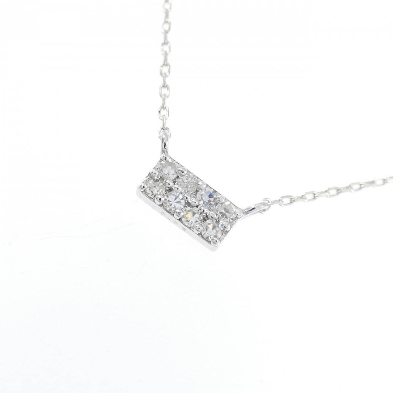 K18WG ダイヤモンド ネックレス 0.05CT
