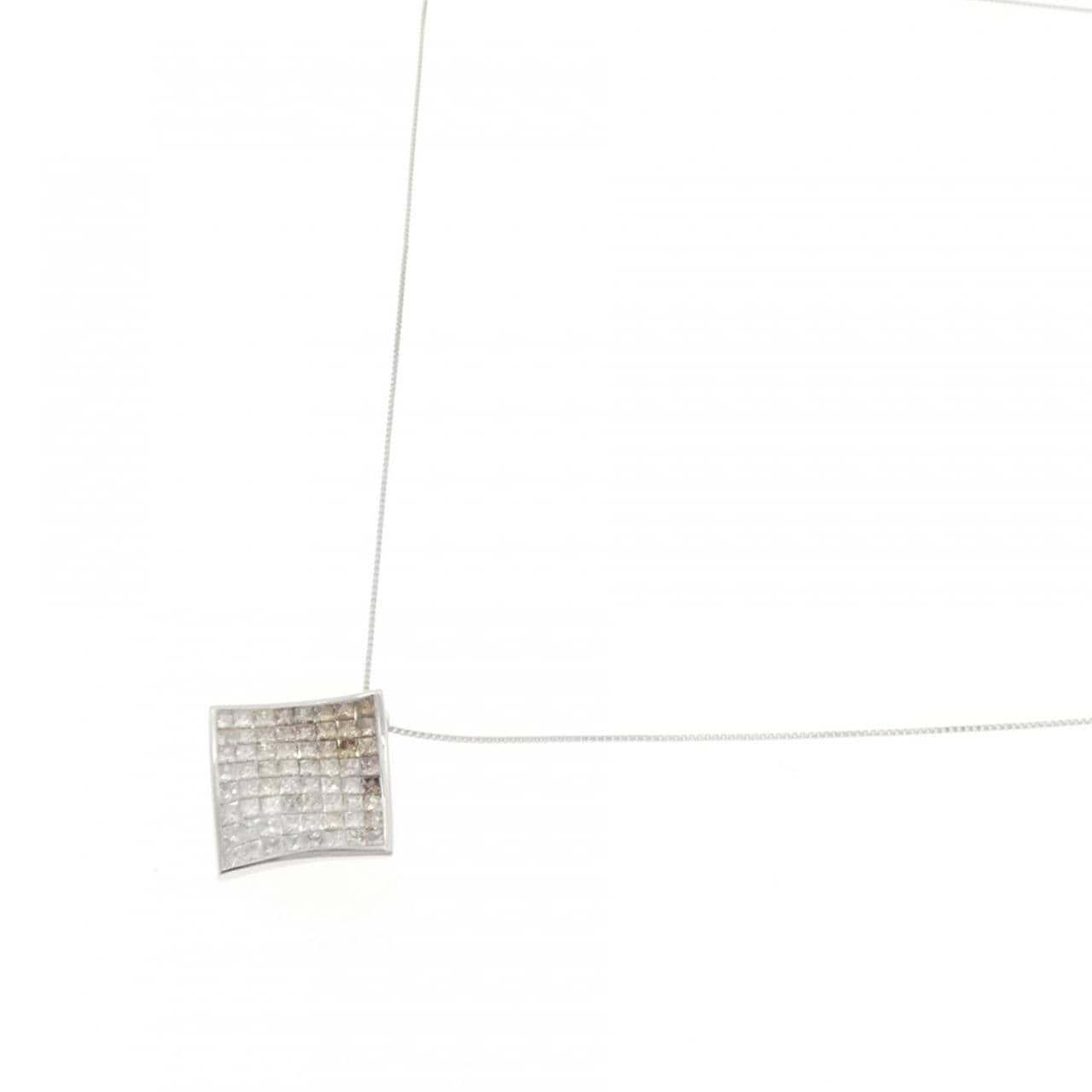 K18WG ダイヤモンド ネックレス 1.75CT